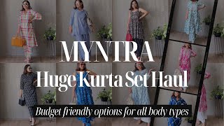 Huge Myntra Kurta Set Haul Plus styling tips to elevate these outfits [upl. by Conah590]