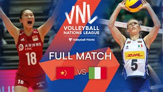 🇨🇳 CHN vs 🇮🇹 ITA  Full Match  Womens VNL 2019 [upl. by Ecirpac551]