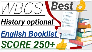 wbcs history optional booklist  english booklist for wbcs history optional  Civil Services  wbcs [upl. by Anissa]