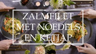 Lekker wokkken  zalmfilet met noedels  CookLoveShare [upl. by Ojillib]