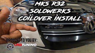 MK5 R32 SoloWerks Coilover Install [upl. by Rezal]