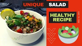 Home made Indian Salad  Easy salad recipe  Salad with green vegetables  Gym diet  Bean Salad [upl. by Beata709]