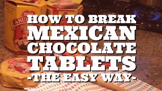 Easy way to break Mexican chocolate tablets [upl. by Daphne]