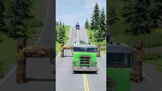 Tanker trucks vs log trap part780 shortvideo beamngdrive shorts india truck gaming [upl. by Nosyrb]