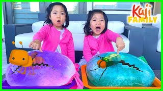 Giant Ice Balloons Melting Animals Easy DIY Science Experiments for kids [upl. by Taimi]