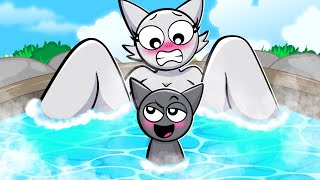 GRAY in the BATHTUB with WENDA WHAT is He PLANNING Incredibox Sprunki in Minecraft [upl. by Enecnarf]