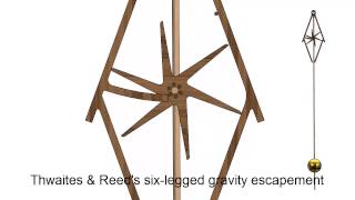 Thwaites amp Reeds SixLegged Gravity Escapement [upl. by Eilata692]