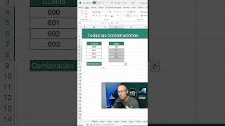 ✅ HACER TODAS LAS COMBINACIONES POSIBLES ENTRE DOS COLUMNAS en excel exceltips exceltutorial [upl. by Ffoeg]