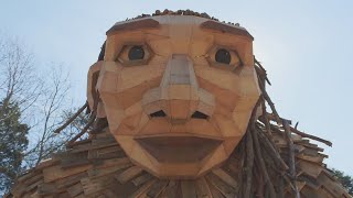 Artist behind Forest Giants in Bernheim Forest creating new pieces in Pacific Northwest [upl. by Valerle]