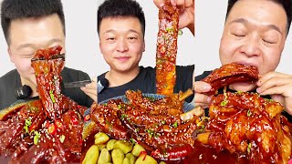 ASMR Chinese Food Mukbang Braised Beef Ribs 목소리도 좋고 진짜같아 [upl. by Leonidas718]