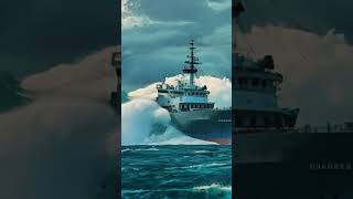 Fishing Boat’s Narrow Escape from Deadly Ocean Waves tidalwave fishingboat scaryocean [upl. by Cykana]