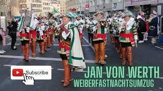 Karnevalsumzug Altstadt Süd  Köln Jan von Werth Parade Weiberfastnachtsumzug Feb2023 Kölle Alaaf 🥳 [upl. by Maryly]