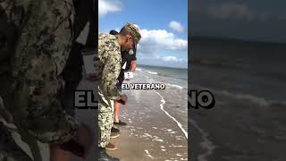 El regreso de un veterano de la Segunda Guerra Mundial a Normandía 🥺❤️ shorts curiosidades amor [upl. by Akoek]