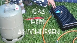 🏕️ Gasherd für Camping und garten Anschließen [upl. by Mame525]