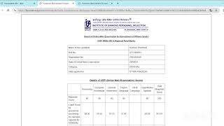 MY RRB PO MAINS 2024 SCORECARD 🙁😑 I whats Next sbi rrb ibps [upl. by Parrisch]