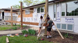 Building the porch posts amp beams [upl. by Werbel]