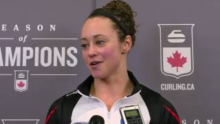 2017 Scotties Tournament Of Hearts  Media Scrum  Draw 12 [upl. by Faythe]