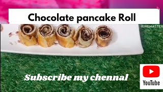 Chocolate pancake RollHow to make chocolate pancake Roll by zoja aqil creations [upl. by Desirae280]