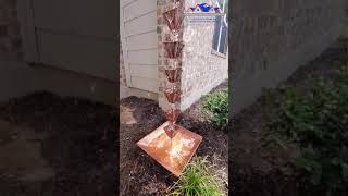 Advanced Seamless Rain Gutter Solutions Rain Chain Installation in Kyle Tx [upl. by Raila]