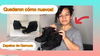 ✅Cómo limpiar mis Zapatos de Gamuza Con 2 ingredientes Quedaron cómo nuevos [upl. by Eniamaj984]