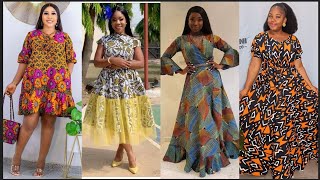 TENUE AFRICAINE DE ROBE MOYENNE 2023 WAXPAGNE AFRICAN CASUAL DRESS ANKARA GOWN [upl. by Mihalco]