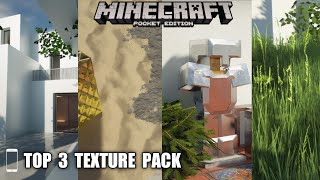 Top 3 Realistic Texture Pack Mcpe  Cspe Shader  Bun Shader  Zaifas Shader [upl. by Selwin]