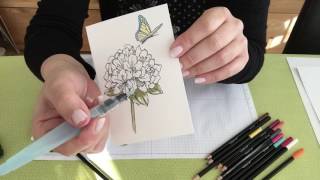 Malen mit den neuen Aquarellstiften von Stampin Up [upl. by Hoyt504]