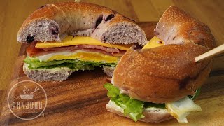 베이글 샌드위치 만들기  간단한 요리  Bagel Sandwich Recipe [upl. by Gwendolen]