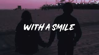 With A Smile  Reese Lansangan Lyric Video [upl. by Gonsalve]