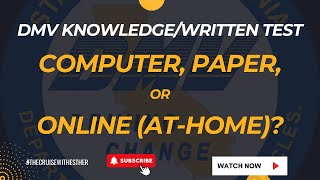 DMV KnowledgeWritten Test Options  Computer Paper and Online AtHome [upl. by Kannav]