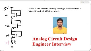 Analog Circuit Design Engineer interview find the current trough the resistor [upl. by Evette]