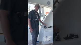 Using a bow thruster with twin engines [upl. by Dnaleel]