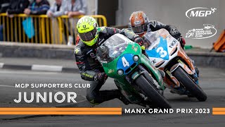 Race Highlights  MGP Supporters Club Junior  Manx Grand Prix 2023 [upl. by Nezah]