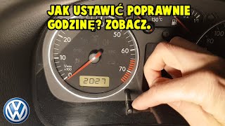 Ustawianie godzinyzmiana godziny w samochodach VW Golf IVBoraPassatJettaSharan How to set clock [upl. by Eiramanitsirhc]