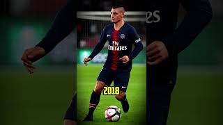 Marco Verratti Evolution marcoverratti football soccer evolution shorts shortvideo [upl. by Lily]