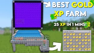 BEST GOLD XP FARM In 121 Minecraft Bedrock Edition [upl. by Sidwel]