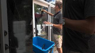 How To Clean an Exterior Residential Window In 38 Seconds [upl. by Rancell]