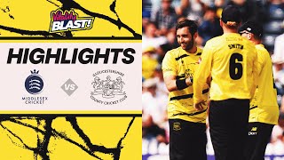 GLOUCESTERSHIRE BEAT MIDDLESEX TO KEEP T20 DREAM ALIVE  Vitality Blast Highlights [upl. by Ayekel]