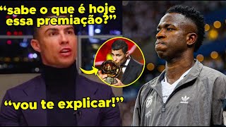 🚨CRISTIANO FAZ ANÁLISE IMPRESSIONANTE DO PRÊMIO DE MELHOR DO MUNDO VINI JR PERDE A BOLA DE OURO [upl. by Middlesworth557]