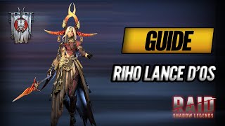 Riho Lance dOs  LAnti Contrôle par Excellence   Raid Shadow Legends [upl. by Bonita]