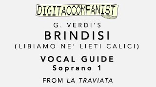 Libiamo ne lieti calici Brindisi Vocal Guide  Soprano 1 – Digital Accompaniment [upl. by Nerrad741]