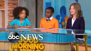 Children discuss whether homework should be banned live on GMA [upl. by Bunker]