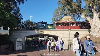 111624 Pre The Disneyland Railroad Fred Gurley 3 with Holiday 2 departs Main Street 2 [upl. by Aerdnwahs]