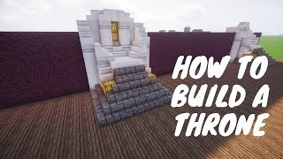 Minecraft How to build a big Throne [upl. by Delanie]