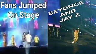 JAY Z And BEYONCE  Fans Jumped On Stage and tried to get to Jayz and Beyonce Tonight In Atlanta [upl. by Siuraj]