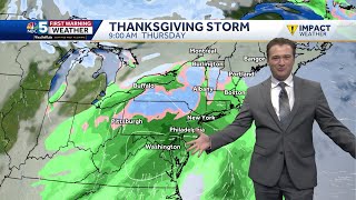 Thanksgiving Storm to Bring Snow and Tough Travel to Vermont amp New York [upl. by Kaye721]