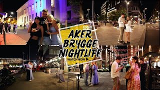 Oslo 🇧🇻 Night Life  Aker Brygge Nightlife  Crazy Weekend 😱 [upl. by Arhez637]