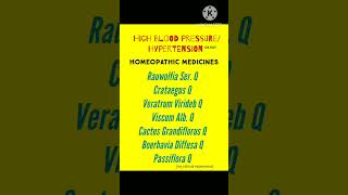 Hypertension Homeopathic Treatment homeopathyhealthylife hypertension highbloodpressuremedical [upl. by Asinla306]