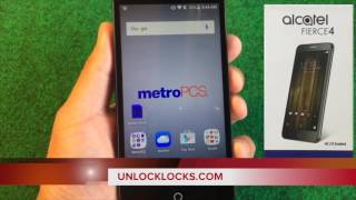 How To Unlock MetroPCS or TMobile ALCATEL FIERCE 4 5056N amp 5056W [upl. by Sum]