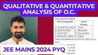 Qualitative amp Quantitative Analysis of Organic Compounds with Colour amp Its Compounds chemwarriors [upl. by Eibmab]